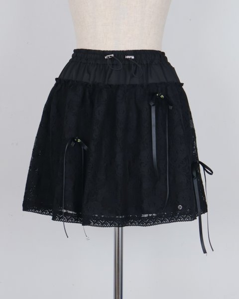 画像4: rurumu:25SS  lace detachable skirt black (4)