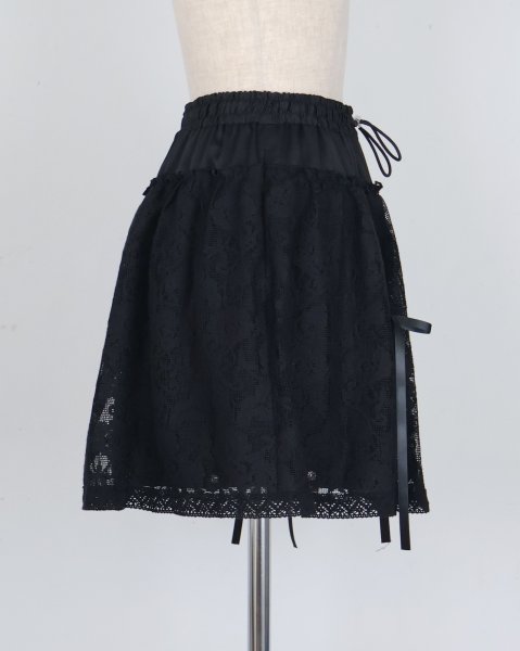 画像5: rurumu:25SS  lace detachable skirt black (5)