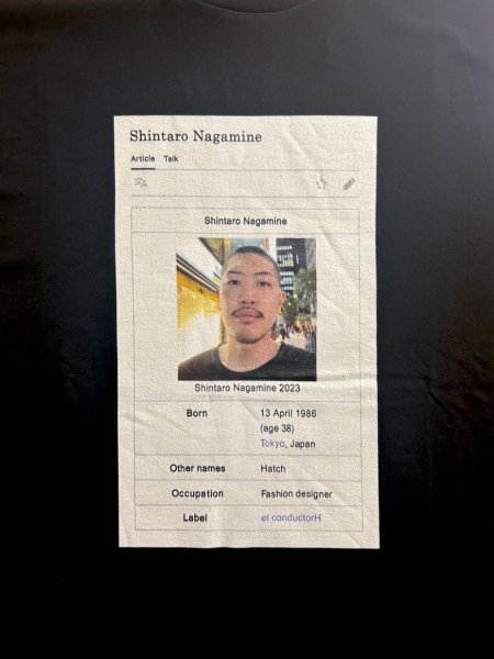 画像3: el conductorH NAGAMINE WIKI T-SHIRT BK (3)