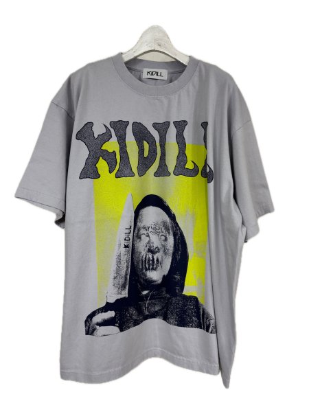 画像1: KIDILL 25AW KL1026 CRACKED FACE T-SHIRT VINTAGE PURPLE (1)