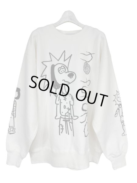 画像1: KIDILL 25AW KL1008 NO FUTURE PULLOVER SWEAT VINTAGE WHITE (1)