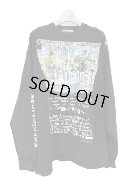 画像1: KIDILL 25AW KL1020 SEDITIONARIES LONG SLEEVE LONG SLEEVE T-SHIRT VINTAGE BLACK (1)