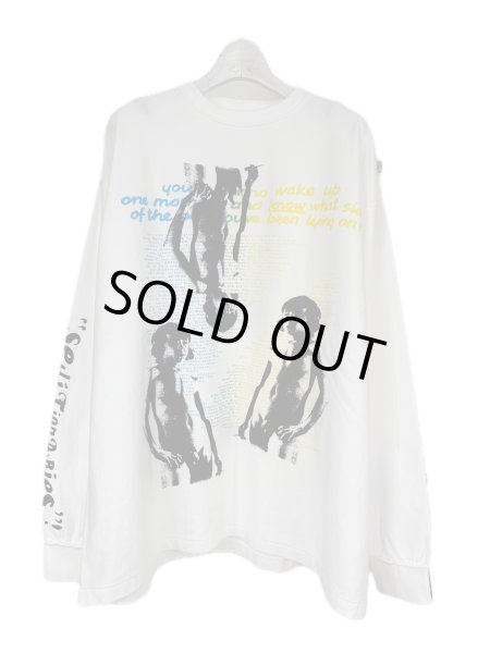 画像1: KIDILL 25AW KL1019 SEDITIONARIES LONG SLEEVE LONG SLEEVE T-SHIRT VINTAGE WHITE (1)