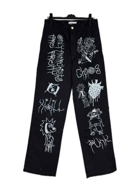 画像1: KIDILL 25AW KL1003 ANARCHY WORK PANTS BLACK (1)