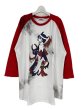 画像1: KIDILL 25AW KL1013 PUNK GIRL RAGLAN T-SHIRT DIRTY WHITE×RED (1)