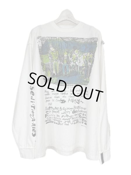 画像1: KIDILL 25AW KL1020 SEDITIONARIES LONG SLEEVE LONG SLEEVE T-SHIRT VINTAGE WHITE (1)