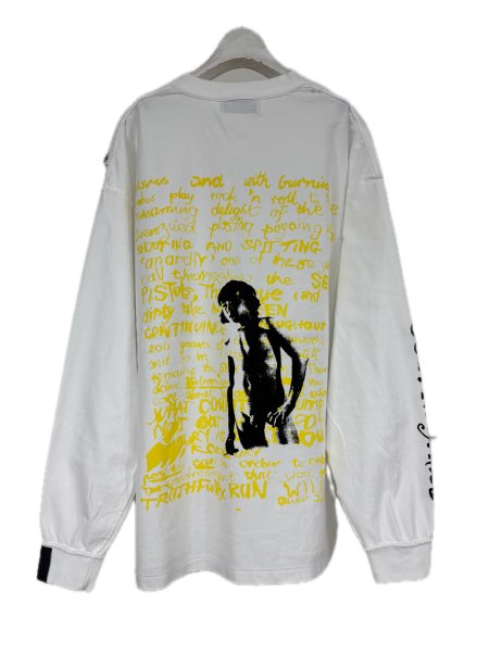 画像2: KIDILL 25AW KL1019 SEDITIONARIES LONG SLEEVE LONG SLEEVE T-SHIRT VINTAGE WHITE (2)
