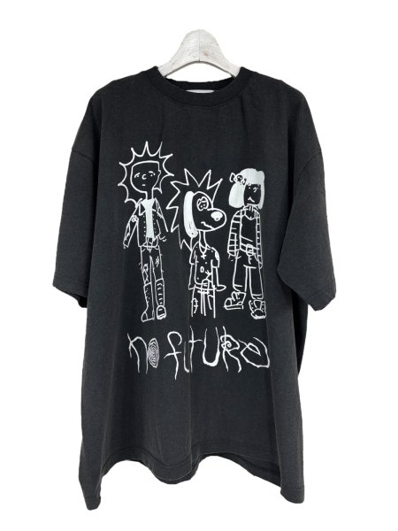 画像1: KIDILL 25AW KL1011 NO FUTURE T-SHIRT VINTAGE BLACK (1)