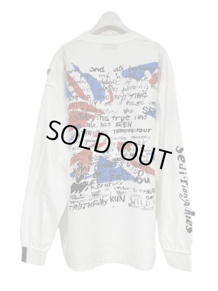 画像2: KIDILL 25AW KL1020 SEDITIONARIES LONG SLEEVE LONG SLEEVE T-SHIRT VINTAGE WHITE (2)