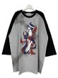 画像1: KIDILL 25AW KL1013 PUNK GIRL RAGLAN T-SHIRT DIRTY GREY×BLACK (1)