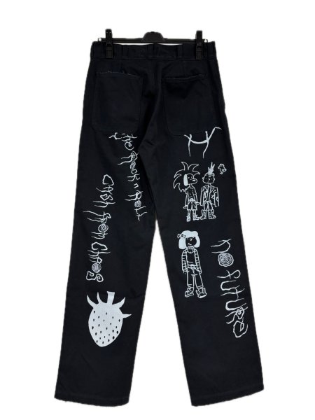 画像2: KIDILL 25AW KL1003 ANARCHY WORK PANTS BLACK (2)