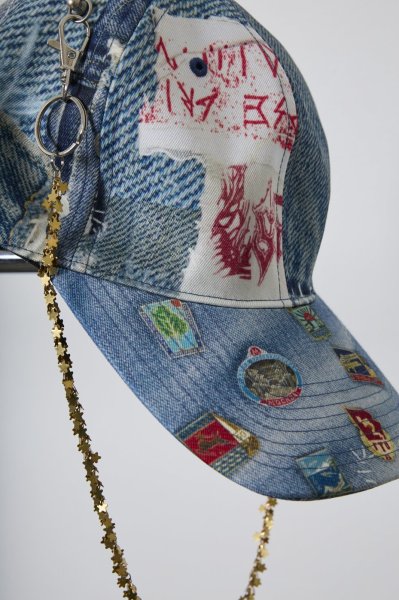 画像10: BODYSONG.  25AW TROMPE L'OEIL DENIM CAP JUV BLUE (10)