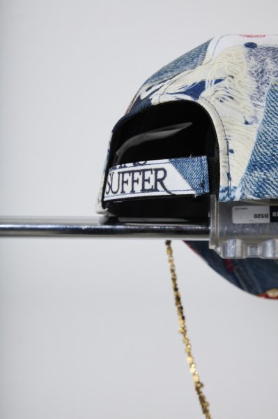 画像3: BODYSONG.  25AW TROMPE L'OEIL DENIM CAP JUV BLUE (3)