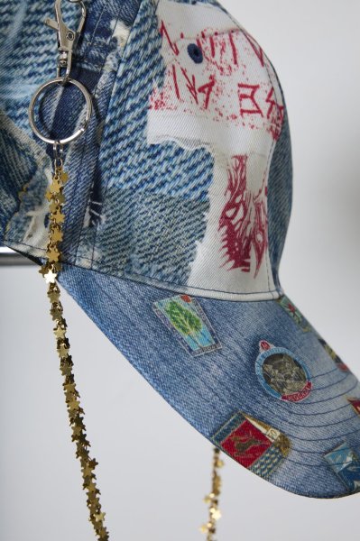 画像9: BODYSONG.  25AW TROMPE L'OEIL DENIM CAP JUV BLUE (9)