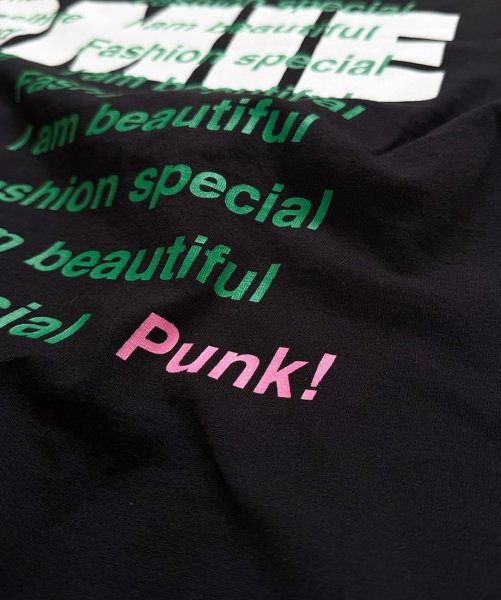 画像3: TOMIE Message Punk! T-shirt black (3)
