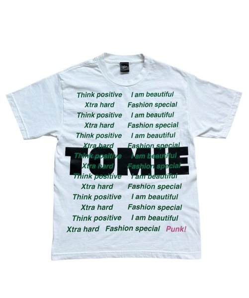 画像1: TOMIE Message Punk! T-shirt white (1)