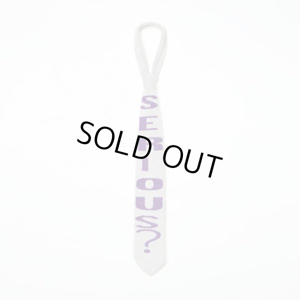 画像1: TENDER PERSON JAQUARD KNIT TIE OFF WHITE (1)