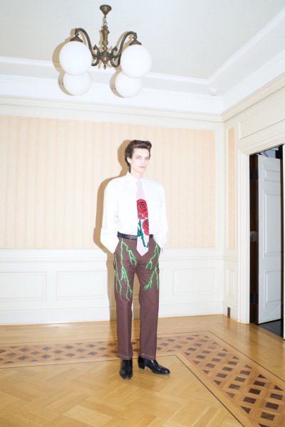 画像4: TENDER PERSON JAQUARD KNIT TIE PINK (4)