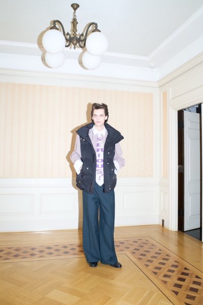 画像5: TENDER PERSON JAQUARD KNIT TIE OFF WHITE (5)