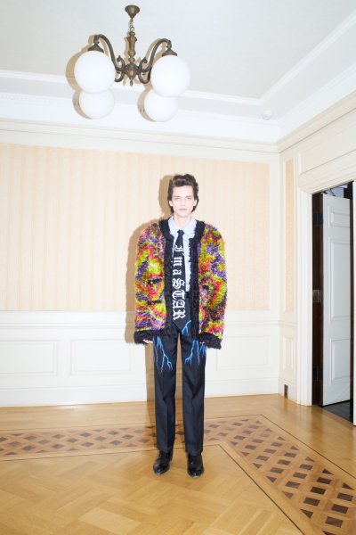 画像7: TENDER PERSON JAQUARD KNIT TIE BLACK (7)