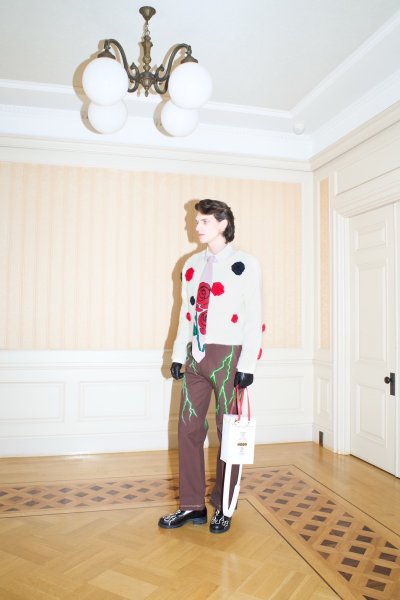 画像6: TENDER PERSON JAQUARD KNIT TIE PINK (6)