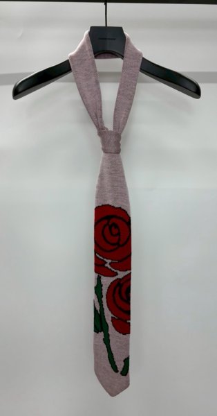 画像2: TENDER PERSON JAQUARD KNIT TIE PINK (2)