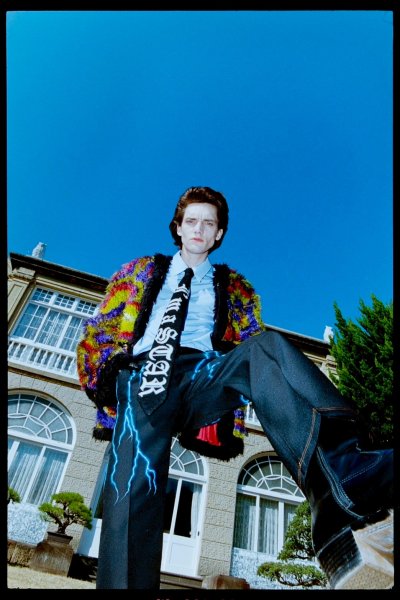 画像3: TENDER PERSON JAQUARD KNIT TIE BLACK (3)