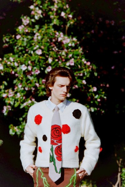 画像3: TENDER PERSON JAQUARD KNIT TIE PINK (3)