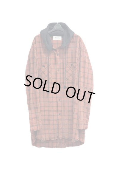 画像1: Azuma.　PLAID DOCKING HOOD SHIRT (1)