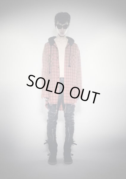 画像4: Azuma.　PLAID DOCKING HOOD SHIRT (4)