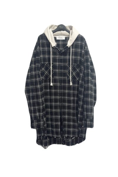画像1: Azuma.　PLAID DOCKING HOOD SHIRT (1)