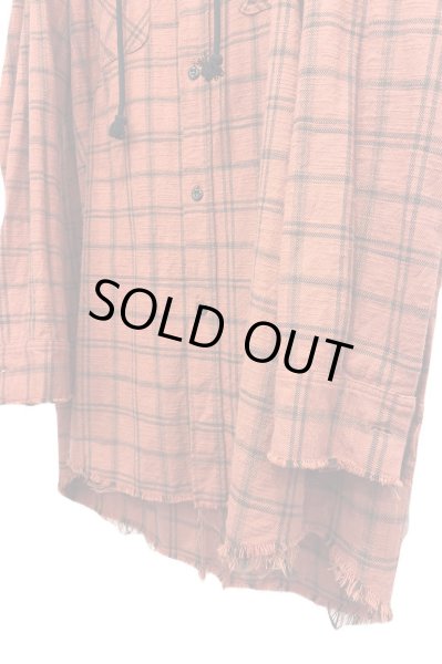 画像3: Azuma.　PLAID DOCKING HOOD SHIRT (3)