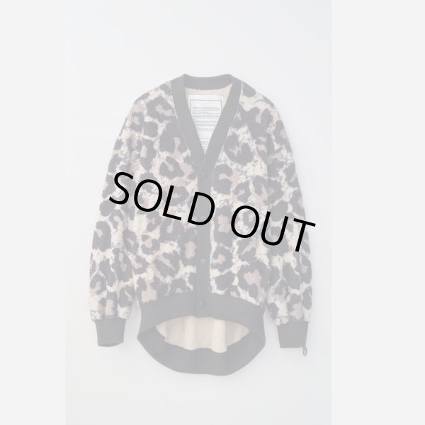 画像1: beauty:beast Large leopard fleece cardigan LIGHT LEOPARD (1)
