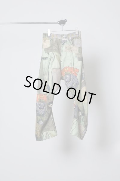 画像1: BODYSONG. 25AW 3D CUT TROUSERS TROMPE L'OEIL JUV KHAKI (1)
