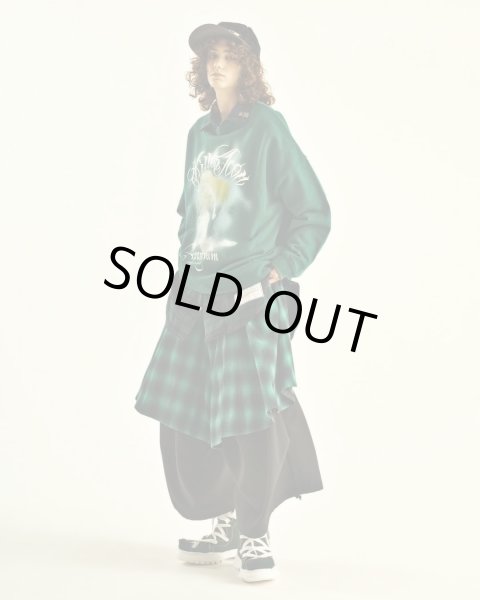 画像3: beauty:beast　8Q Layered Super Wide Sarouel（Checker Edition) BLACK×GREEN (3)