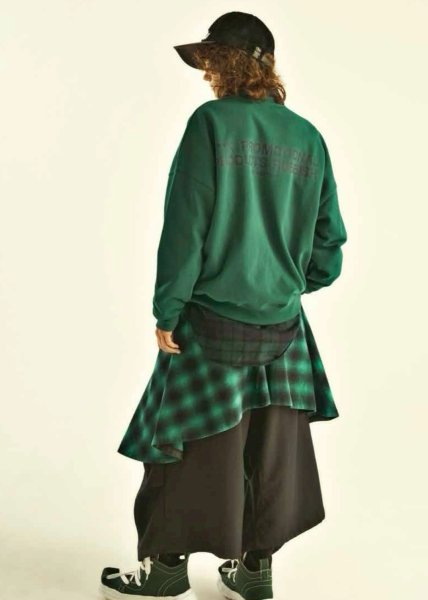 画像6: beauty:beast　8Q Layered Super Wide Sarouel（Checker Edition) BROWN×RED (6)