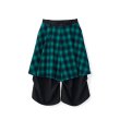 画像1: beauty:beast　8Q Layered Super Wide Sarouel（Checker Edition) BLACK×GREEN (1)