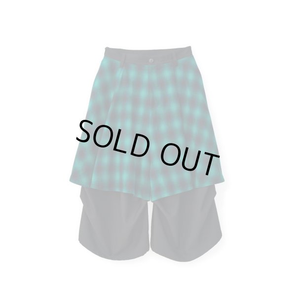 画像1: beauty:beast　8Q Layered Super Wide Sarouel（Checker Edition) BLACK×GREEN (1)