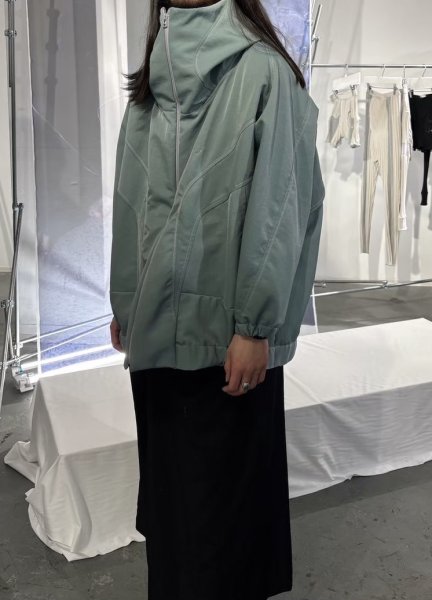 画像2: BALMUNG　ハイネックビッグパーカー　Grey (2)