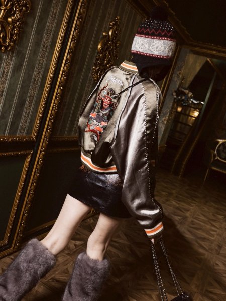 画像6: el conductorH　CHEMICAL FUR LEG WARMER GRAY (6)