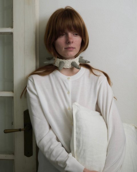 画像2: the tens -the10s 6rats choker white × gray (2)