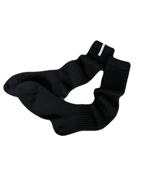 画像1: Tokio Knee high socks black (1)