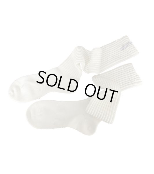 画像1: Tokio Knee high socks white (1)