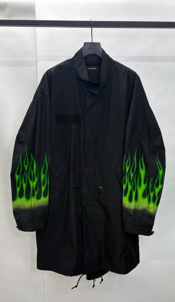 画像1: TENDER PERSON FISHTAIL FIELED COAT BLACK (1)