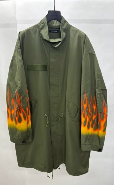 画像1: TENDER PERSON FISHTAIL FIELED COAT OLIVE (1)