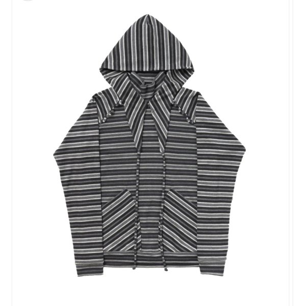 画像1: AMORPHIA TOKYO Ancilla Tight Hoodie (Static Greyscale) (1)