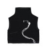 画像1: AMORPHIA TOKYO Phase Fringe Vest （Plank Black） (1)