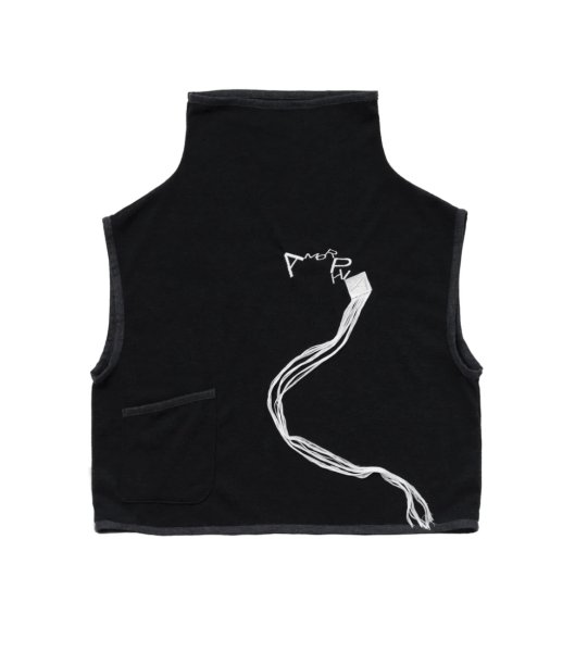 画像1: AMORPHIA TOKYO Phase Fringe Vest （Plank Black） (1)
