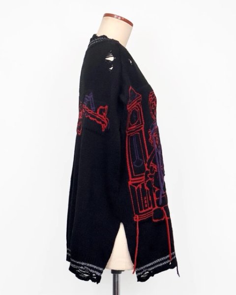 画像3: rurumu: 25AW mimi jacquard over size vest black (3)