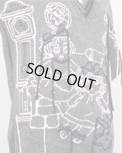 画像6: rurumu: 25AW mimi jacquard over size vest　gray (6)